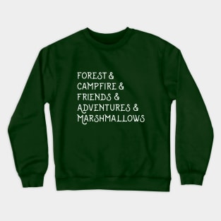 Camping is awesome: list Crewneck Sweatshirt